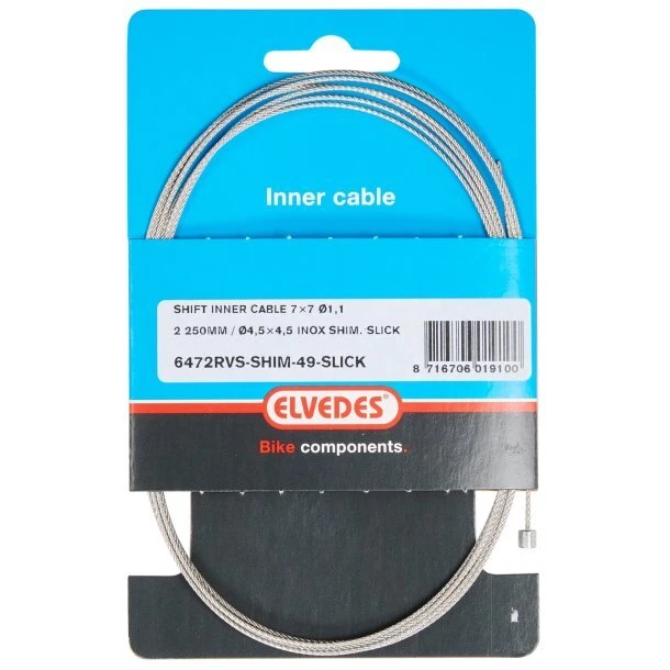 Elvedes Indvendigt skiftekabel Ø1,1 mm 2250 mm Inox (sølv)
