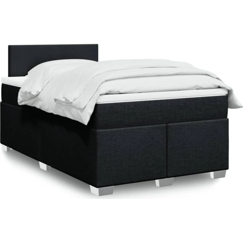 vidaXL Kontinentalseng 120x190 cm med Pocketfjedermadras, Sort