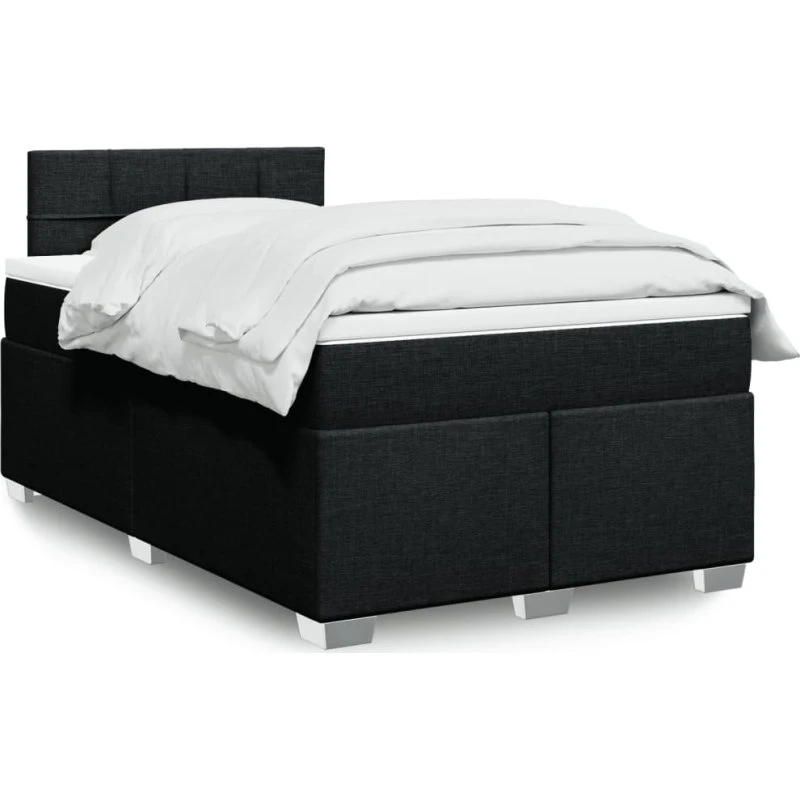 vidaXL Kontinentalseng 120x190 cm med Pocketfjedermadras, Sort