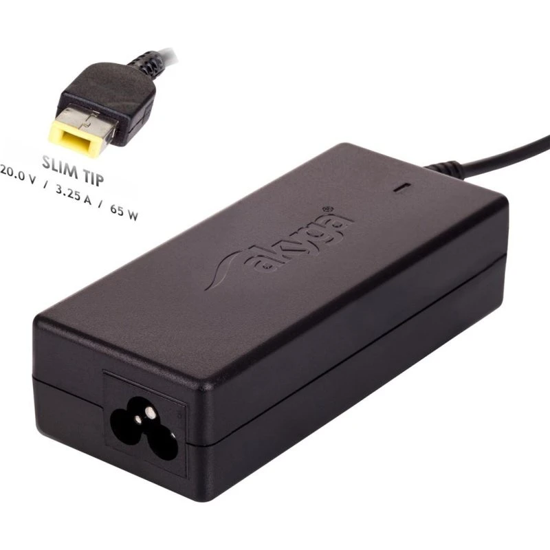 Akyga AK-ND-24 65W Strømforsyning til Lenovo, Slim Tip, sort