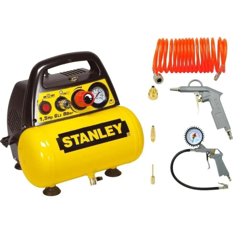 Stanley C6BB304STN071 6L oliefri kompressor 1,5 hk, 8 bar
