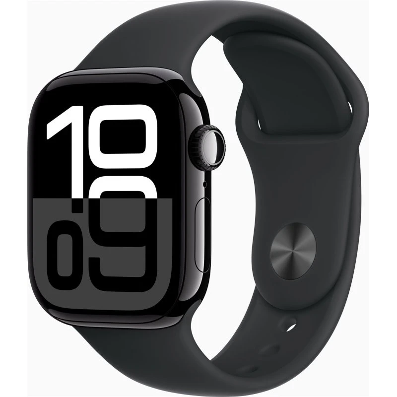 Apple Watch Series 10 42 mm GPS + Cellular Sort Aluminium med Sportsbånd