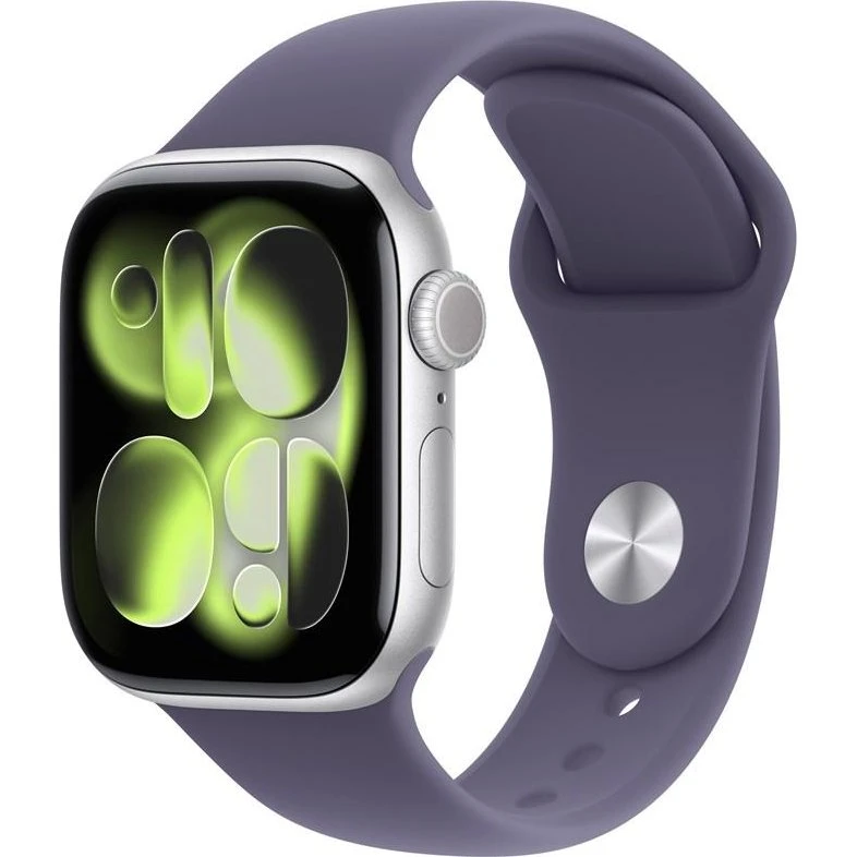 Apple Watch Series 11 GPS 42 mm Sølv Aluminium med Purple Fog Sportsrem (S/M)