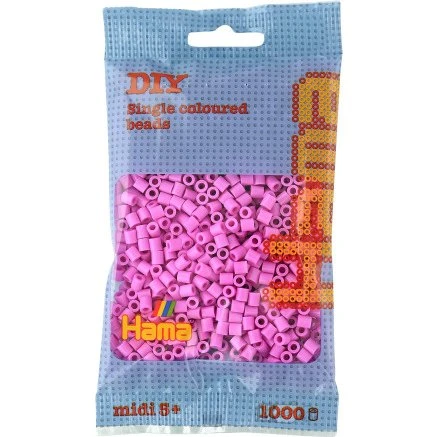 Hama Midi Perler 207-48 Pastel Pink – 1000 stk