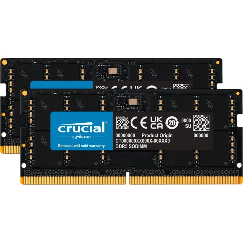 Crucial DDR5 96 GB (2x48) 5600 MHz CL46 SO-DIMM Sort