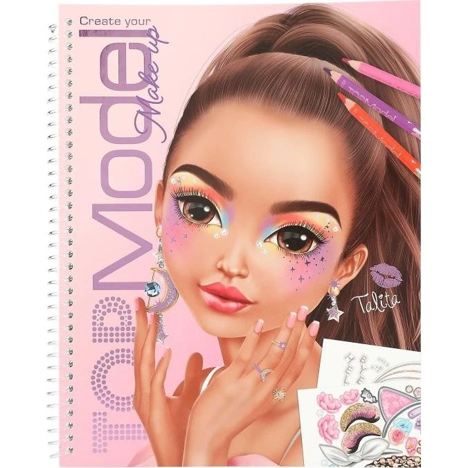 TOPModel Make-up Designbog med klistermærker
