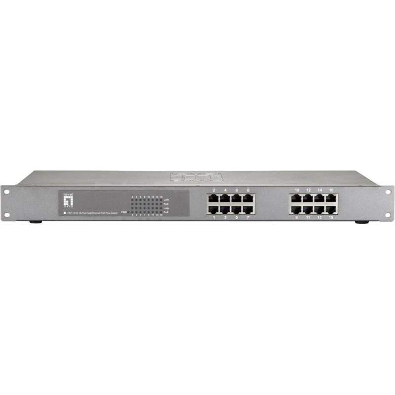 LevelOne FEP-1612W120 16-port PoE+ switch, 120 W