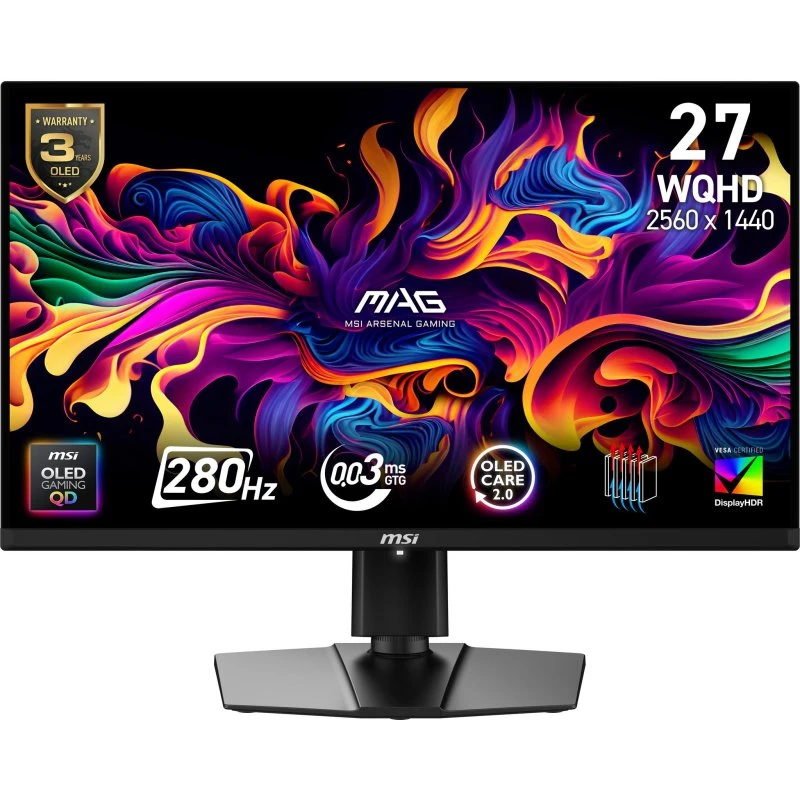 MSI MAG 271QP QD-OLED X28 27" 280Hz gaming-skærm