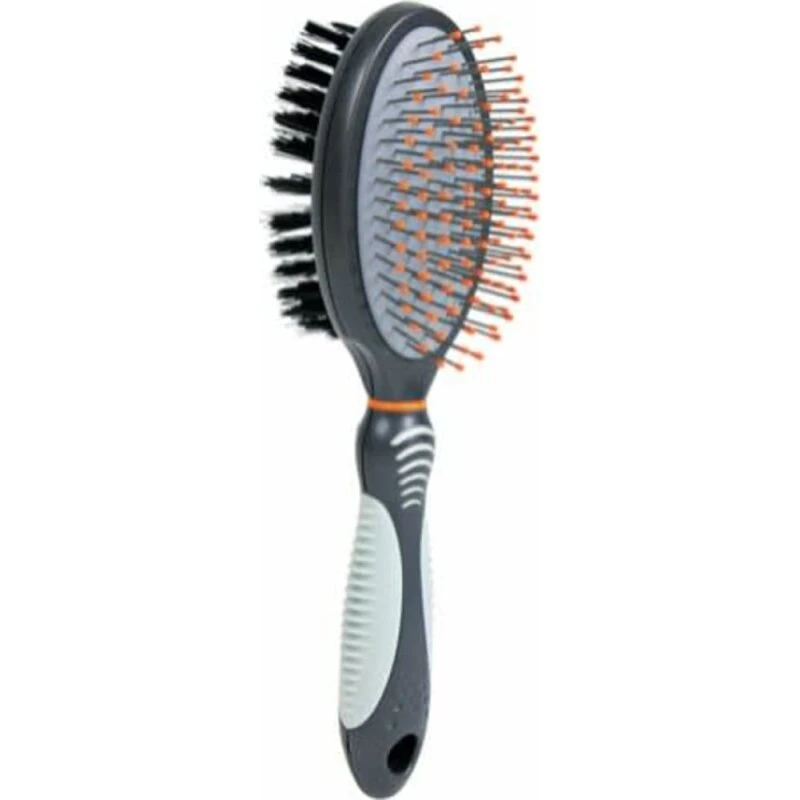 Trixie Dobbeltsidet pelsbørste 6x23 cm, sort