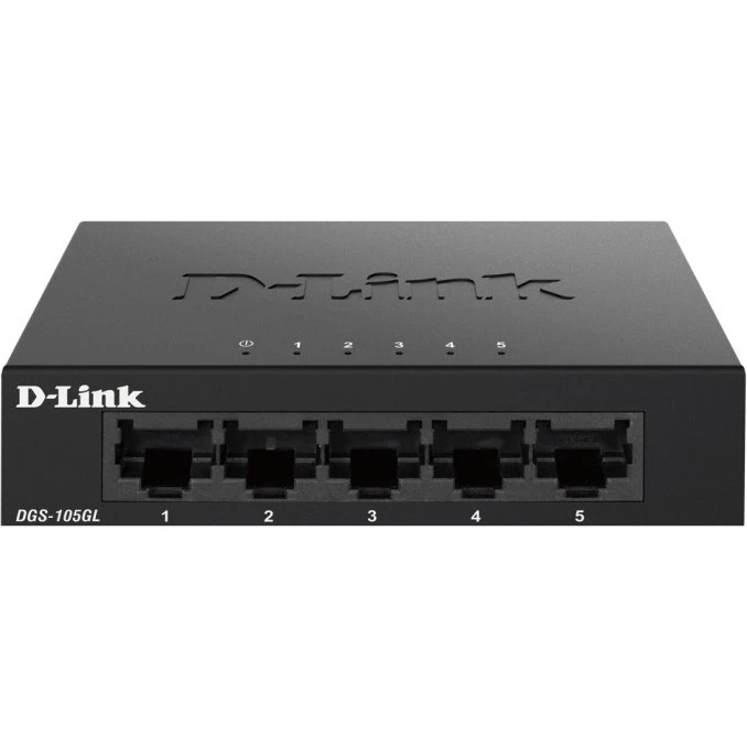 D-Link DGS-105GL 5-Port Gigabit Metal Unmanaged Desktop Switch, sort