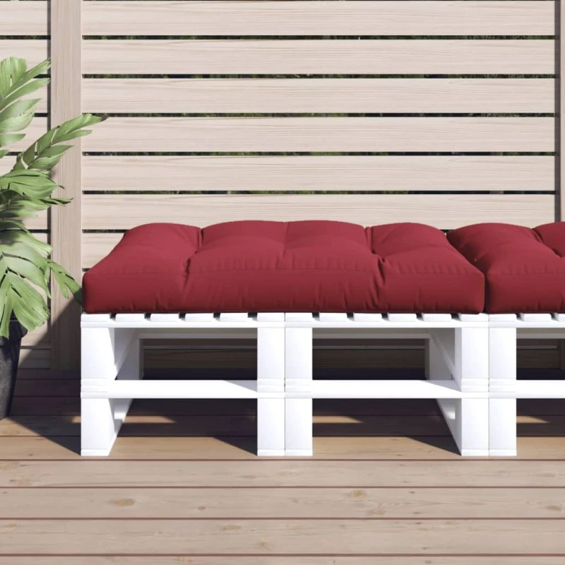 vidaXL Pallehynde 120x80x12 cm vinrød