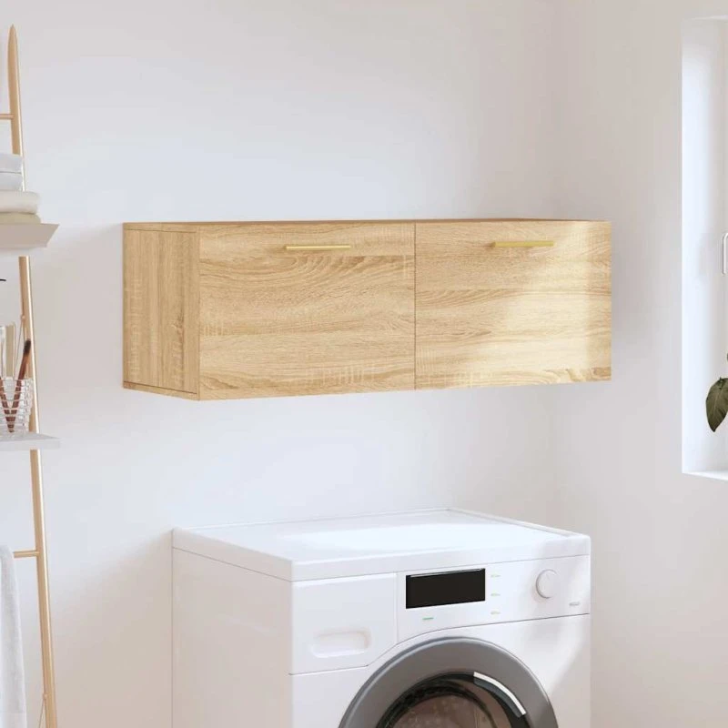 vidaXL Vægskab 100x36,5x35 cm Konstrueret Træ Sonoma-Ege