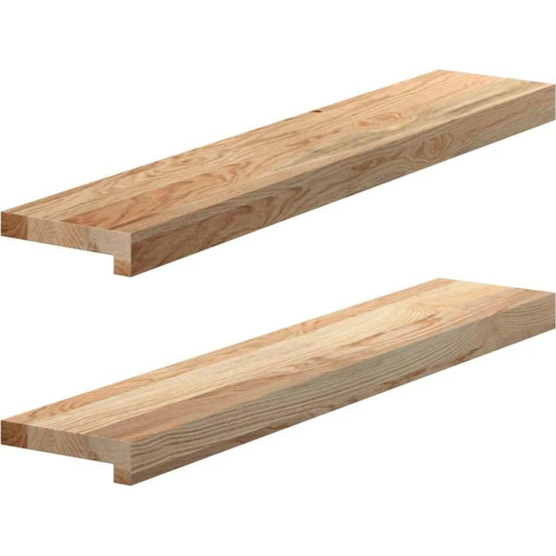 vidaXL vindueskarme 2 stk 80x15x2 cm ubehandlet massivt egetræ