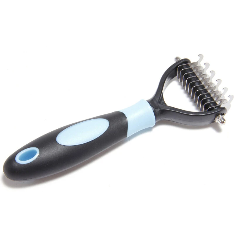 INF Filtfjerner underuldskam til hund og kat, sort/blå