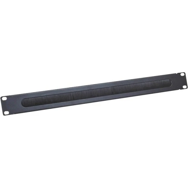 LogiLink 19" Kabelgennemføring 1U med børste, Sort
