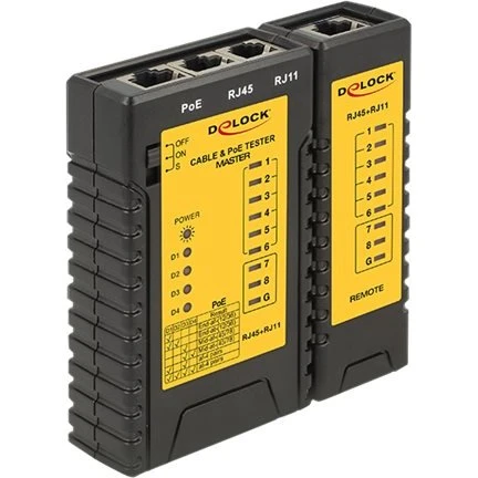 DeLok 86107 Netværkstester - Sort/Gul