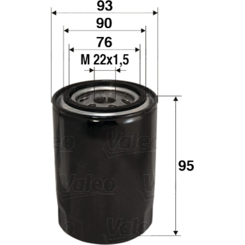 VALEO Oliefilter 586006 til FORD & LDV