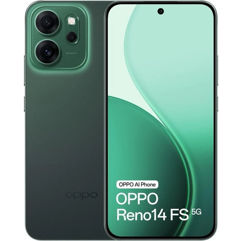 OPPO Reno14 FS 5G - Grøn, 12GB RAM, 512GB