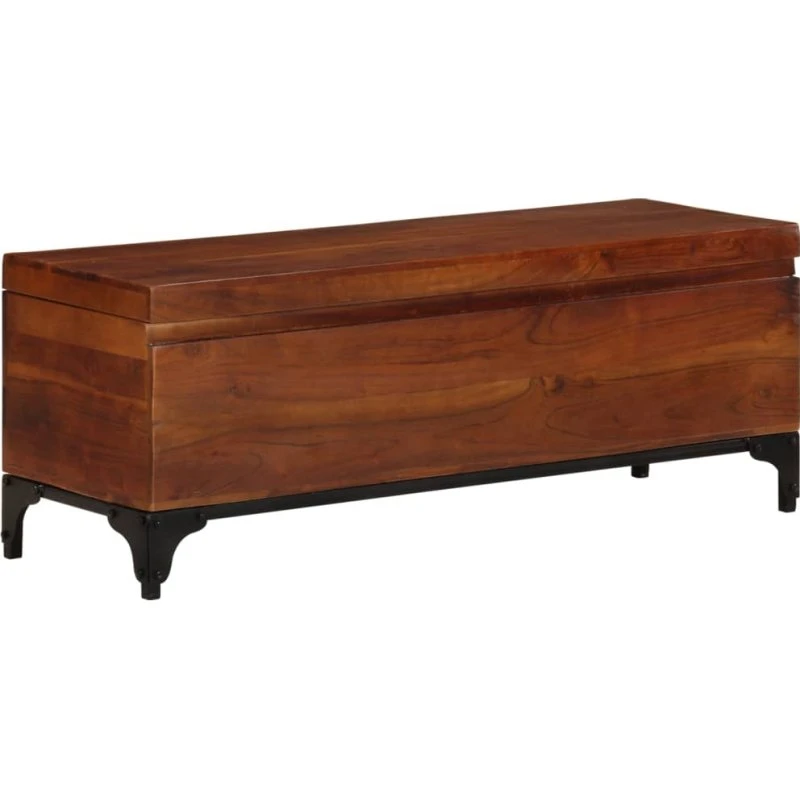 vidaXL Opbevaringskiste 110x35x41 cm i massivt akacietræ