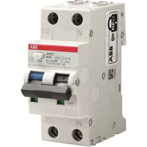 ABB DS201 PFI Kombiafbryder C 1P+N 13A med fejlstrømsbeskyttelse