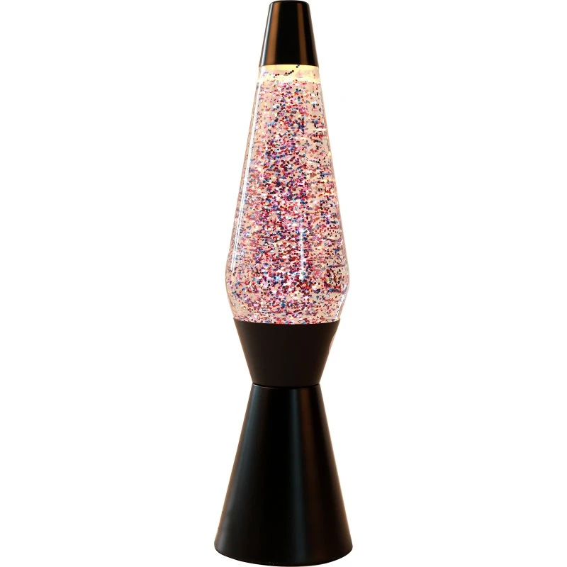 iTotal Lava Lampe 40 cm - Sort Base og Glitter