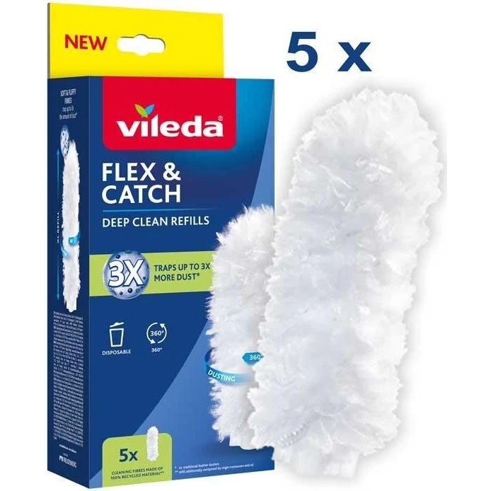 Vileda Flex & Catch Støvklud-refill, 5 stk.