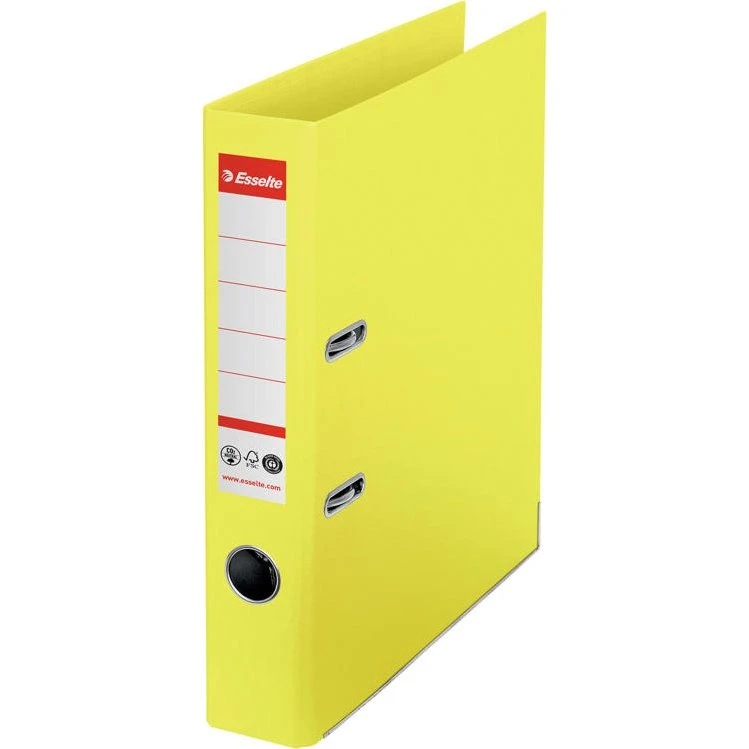 Esselte Brevordner No. 1 A4 50 mm gul 100% recirkuleret