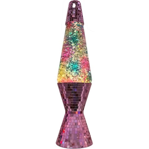 Veli Line Lavalampe, Rosa Mosaik med Glitter