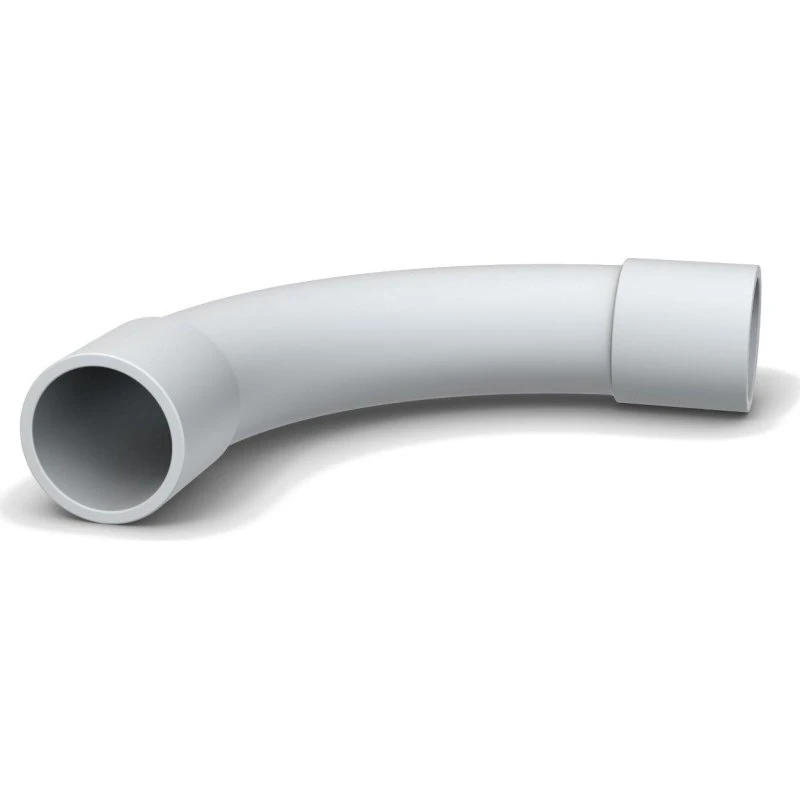 Bøjning PVC 16 mm 90° Grå 2-pak