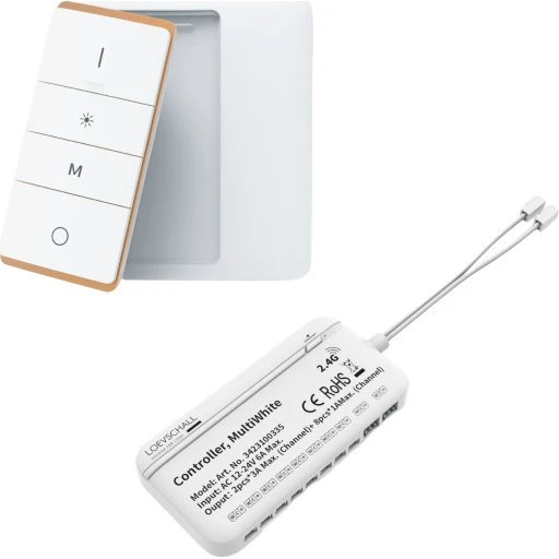 Loevschall Cue Controller og Fjernbetjening, MultiWhite, hvid