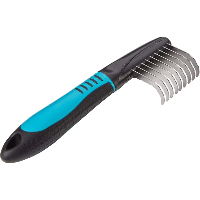 Trixie Fur Detangler filterkam 19 cm — sort/turkis