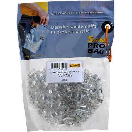 300 stk Enk Samlemuffe/Torx i Probag – Zinkpladeret, 400V, Dansk produceret