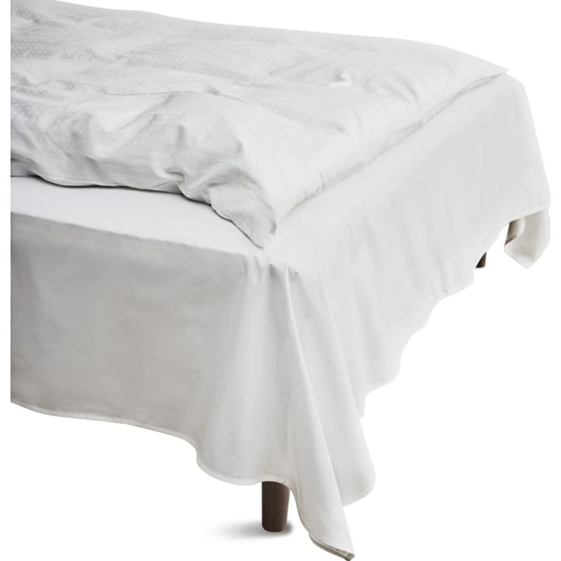 JUNA Hvid Fladt Lagen 240x260 cm – 100% Økologisk Bomuld