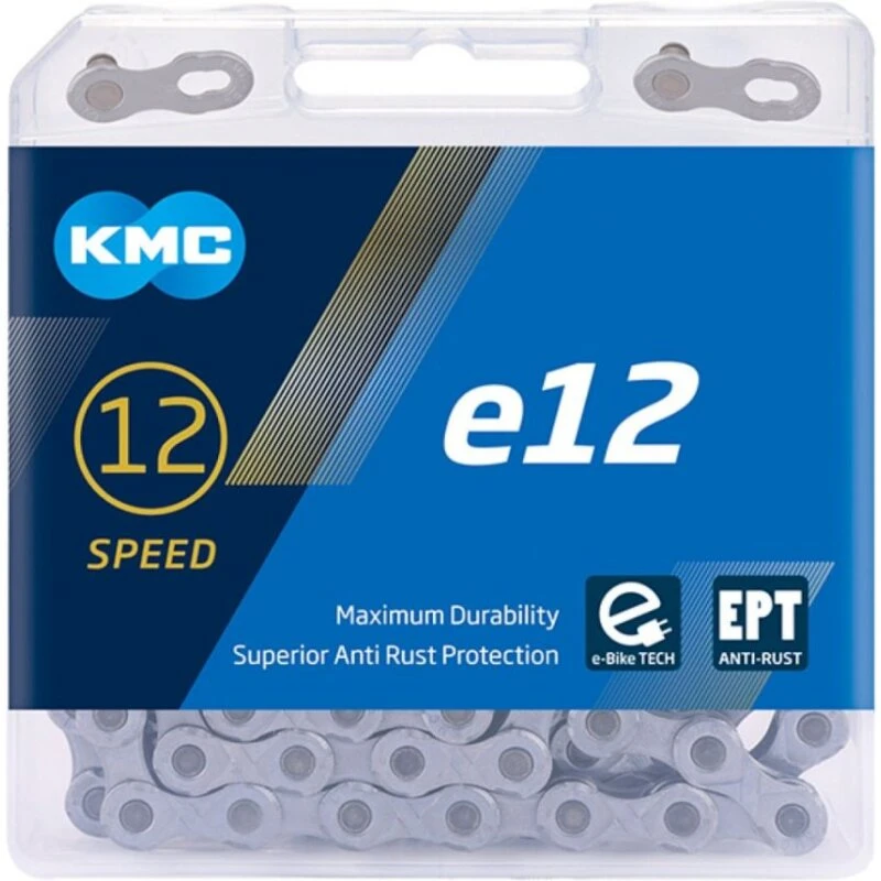 KMC E12 EPT 12-speed kæde 130 led, sølv