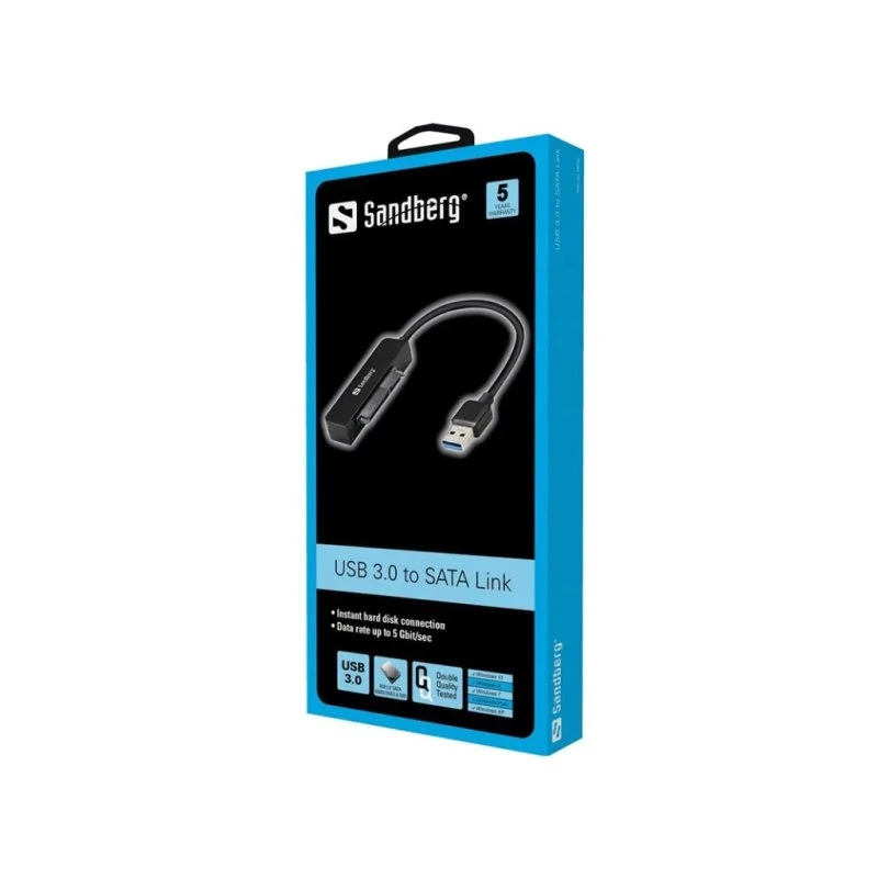 Sandberg USB 3.0 til SATA Link, 2.5" ekstern harddisk-tilslutning