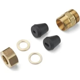 Heatcom PipeHeat 3/4" Indføringsnippel med Gummibøsninger