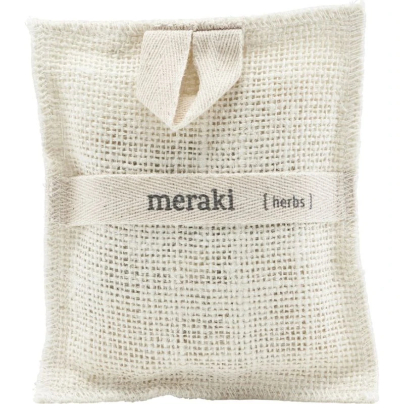 Meraki Herbs Badehandske i 100% jute, elfenben, 15×22 cm