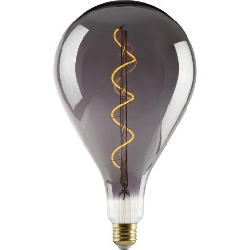 e3light Vintage E27 røgfarvet LED-dråbepære, 2200K, 4W