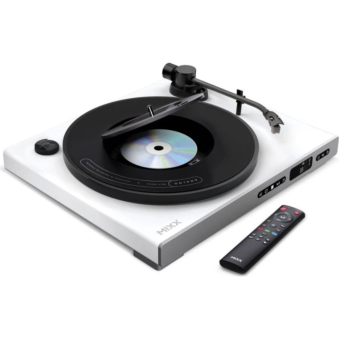 MIXX Analog Plus Vinyl- og CD-Afspiller, Hvid