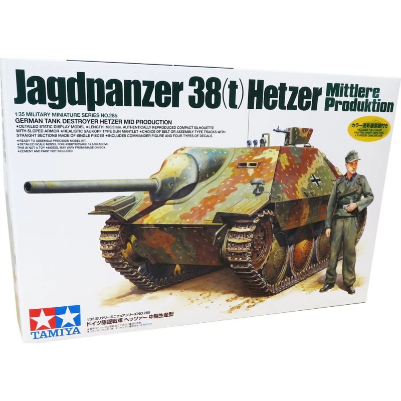 Tamiya Hetzer Jagdpanzer 1:35 Mid Production Byggesæt