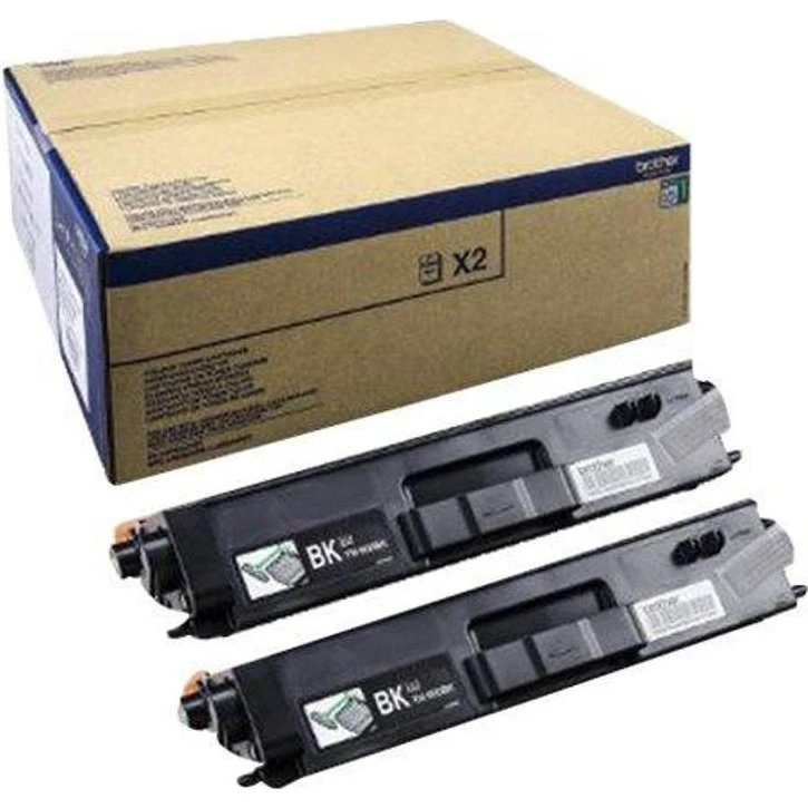 Brother TN-900BK x2 Sort Laser Toner, 12.000 Sider