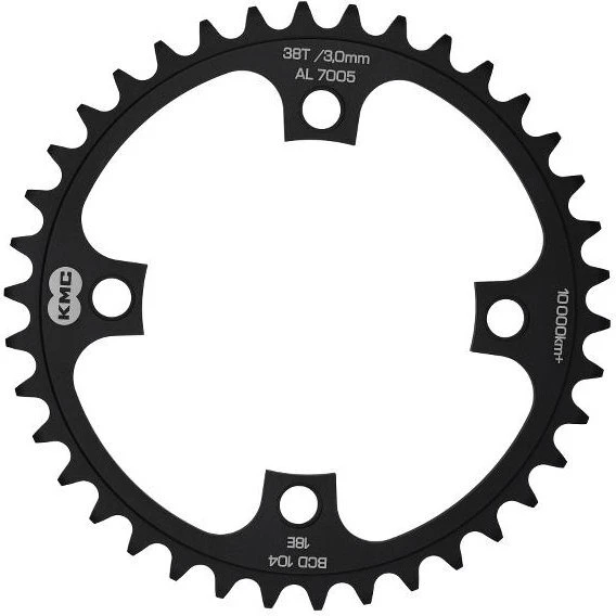KMC 38T E-bike tandhjul BCD104 1/2"x1/8" sort