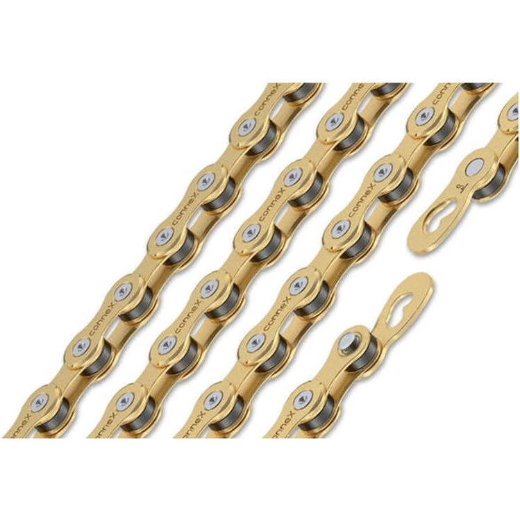 Connex 9SG Gold kæde 9-speed 114 led inkl. samleled