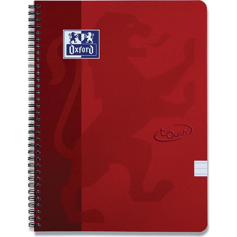 Oxford Blok A4+ Oxford Touch rød 180 sider