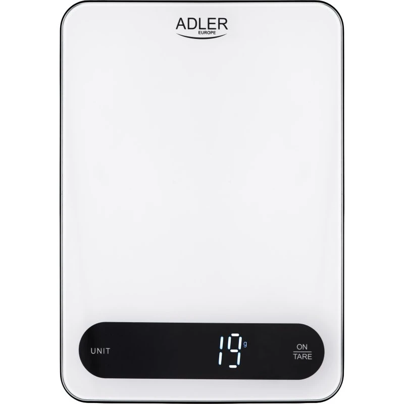 Adler AD 3177wb Køkkenvægt 10 kg, USB-C, Hvid/Sort