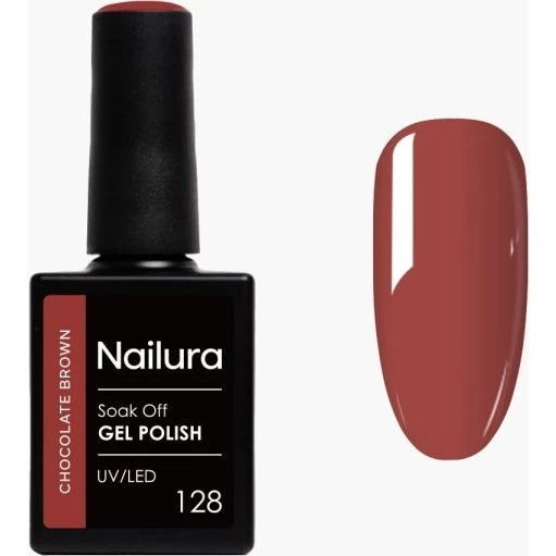 Nailura Gel Polish 128 – Chokoladebrun 10 ml
