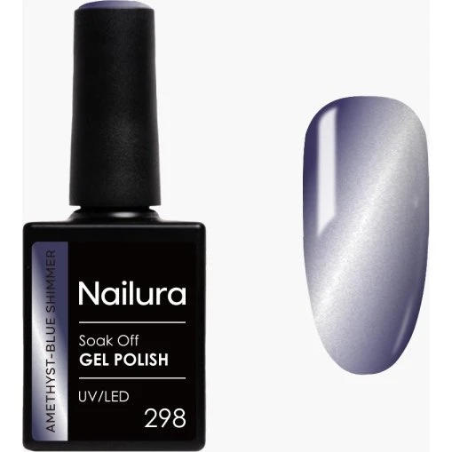 Nailura Gel Polish 298 – Amethyst-Blue Shimmer, 10 ml