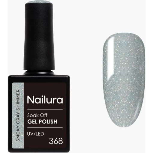 Nailura Gel Polish 368 – Smoky Gray Shimmer, 10 ml