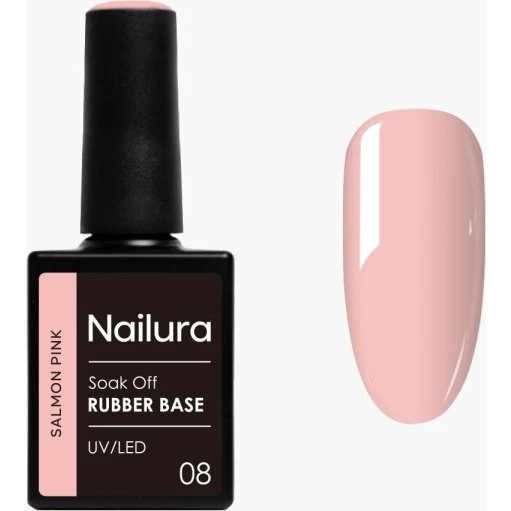 Nailura Rubber Base 8 – Lakserosa, 10 ml