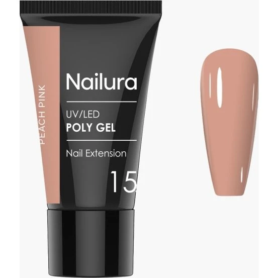 Nailura Poly Gel 15 – Peach Pink, 30 ml